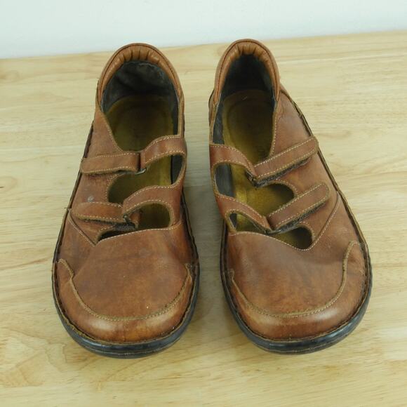 Naot Size 41 10 10.5 Maryjane Shoe Brown Leather Straps Comfort Boho - Picture 5 of 12